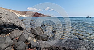 Akrotiri Kambia beach - Santorini Cyclades island - Aegean sea