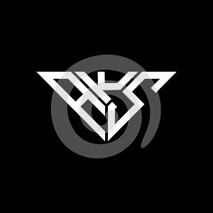 AKS letter logo creative design with vector graphic,