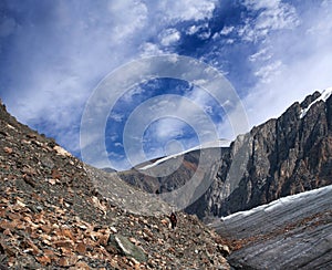 Aktru Glacier in Altay Mountains