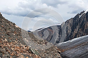 Aktru Glacier in Altay Mountains, Russia