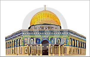 Al-Aqsa Mosque hand drawing vector. Jerusalem. KudÃÂ¼s, Mescidi Aksa