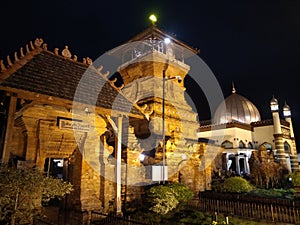 Al Aqsa Mosque, Menara Kudus Area, Central Java at night