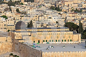 Al-Aqsa Mosque in old city of Jerusalem - Israel.