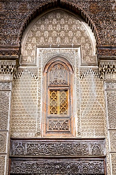 Al-Attarine Madrasa, Fez medina, Morocco. It was built by the Marinid sultan Uthman II Abu Said in 1323-5