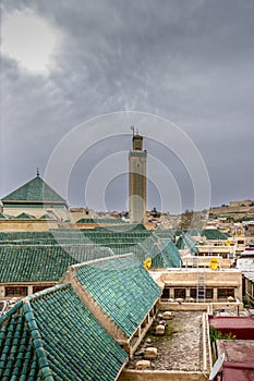 Al-Attarine Madrasa, Fez medina, Morocco. It was built by the Marinid sultan Uthman II Abu Said in 1323-5