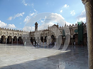 Al-Azhar Mosque in Cairo, Egypt - Ancient architecture - Sacred Islamic site - Africa religious trip photo