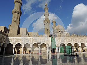 Al-Azhar Mosque in Cairo, Egypt - repair and renovation - Ancient architecture - Sacred Islamic site - Africa religious tour