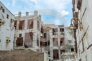 Al-Balad old town with abandoned muslim houses, Jeddah photo