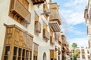 Al-Balad old town with traditional muslim houses, Jeddah