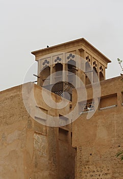 Al Bastakiya - historic district in Dubai. Wind Tower.