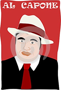 Al Capone portrait image with hat