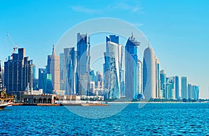 Developing districts of Doha, Qatar photo