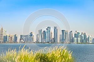 Al Dafna or Doha business district commercial skyline photo
