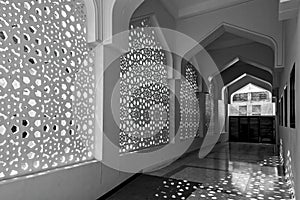 Al Farooq Mosque aisle in Dubai, UAE