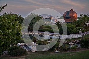 Al-Gannas Qatari Society in Katara cultural village Doha, Qatar exterior sunset shot