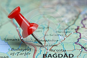 al Halis, Iraq pin on map