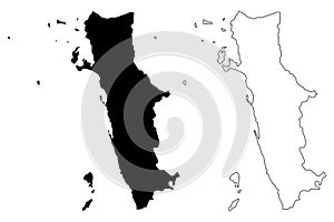 Al Hudaydah Governorate map vector