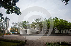 Al Irsyad mosque, iconic and landmark in Parahyangan new town area, Padalarang, Bandung Regency, Indonesia photo