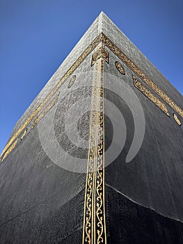 Al Kaaba close up in Al Haram mosque - Mecca Saudi Arabia - hajj and umra
