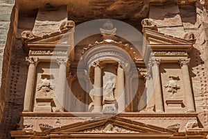 Al Khazneh or The Treasury in nabatean city of petra jordan photo