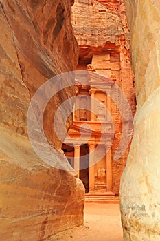 Al Khazneh (the Treasury) temple in Petra, Jordan