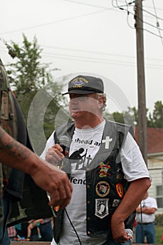 Al Larsen at Save Our Cross Rally, Knoxville, Iowa