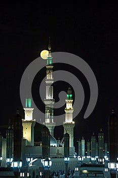 Al-Masjid an-Nabawi in Medina also called Prophet Muhammad Mosque Roza-e-Rasool PBUH, Saudi Arabia