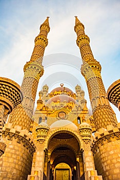 Al Mustafa Mosque in the Old Town of Sharm El Sheikh, Egypt.