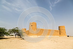 Al Zubara Fort, historic Qatari military fortress. Qatar. Middle East. Persian Gulf.