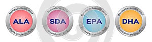 Ala sda epa and dha icon photo