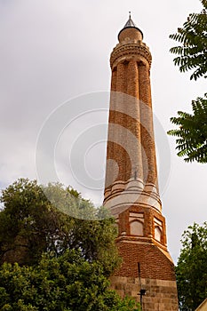 Alaaddin or Yivliminare Mosque in Antalya, historical mosque built by the Anatolian Seljuk Sultan Alaaddin Keykubad