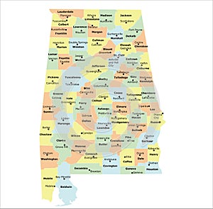 Alabama county map