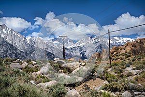 Alabama Hills with Mount Whitney in the back, California