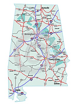 Alabama Interstate Highway Map
