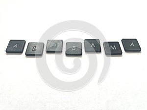 Alabama keyboard buttons U.S. state