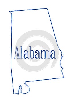 Alabama State Outline Map