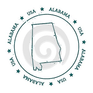 Alabama vector map.