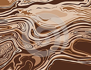 Alabaster and Bistre Brown Inkscape Suminagashi Kintsugi Japanese Ink Marbling Paper Abstract Art