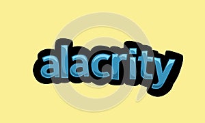 ALACRITY writing vector design on a yellow background