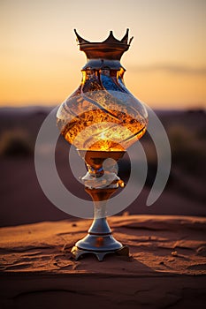 Aladdin's lamp in the desert.AI. Generative AI