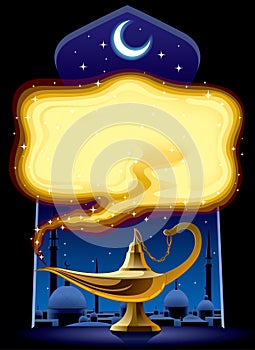 Isolato raster versione di poster con il Aladdins Lampada Magica(contengono il Tracciato di Ritaglio)C'è inoltre un formato EPS (8)