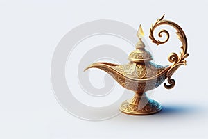 Aladdin's Magic Lamp. Space for text.