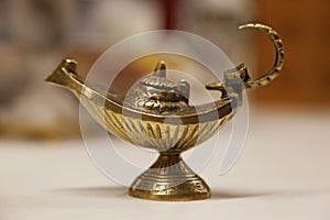 Aladdins magic lamp in copper color found on flea market
