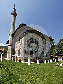 Aladza mosque (painted), Tetovo, Macedonia, Balkans photo