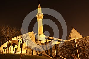 The Alaeddin Mosque at night, Konya. photo