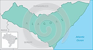 Alagoas State region map