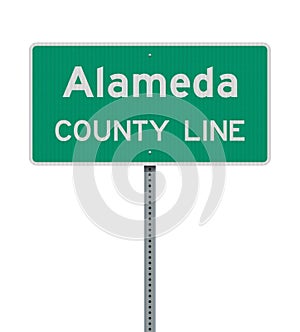 Alameda County Line road sign