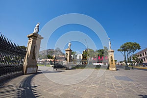 The Alameda de los Descalzos is an important avenue, public garden or promenade located in the Rimac district in the city of Lima photo