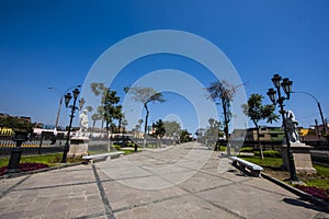 The Alameda de los Descalzos is an important mall, built in 1770 located in the Rimac district in the city of Lima, Peru photo