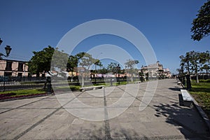 The Alameda de los Descalzos is an important mall, built in 1770 located in the Rimac district in the city of Lima,u photo